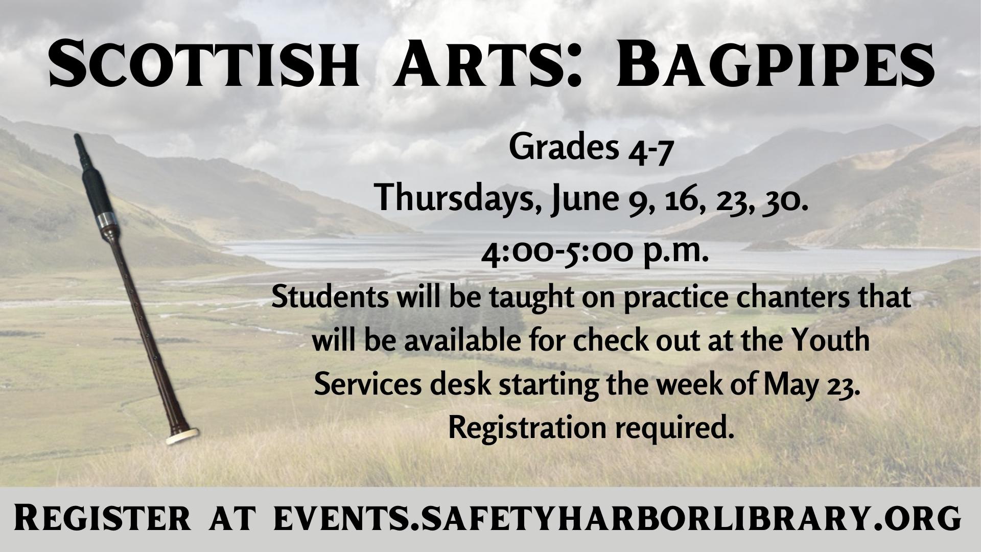 Scottish Arts Program Learn the Bagpipes Safety Harbor Public Library
